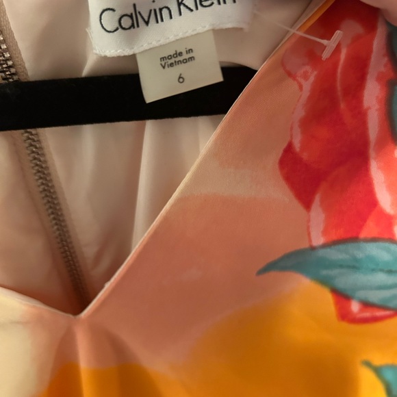Calvin Klein floral dress sz 6 - Picture 4 of 5
